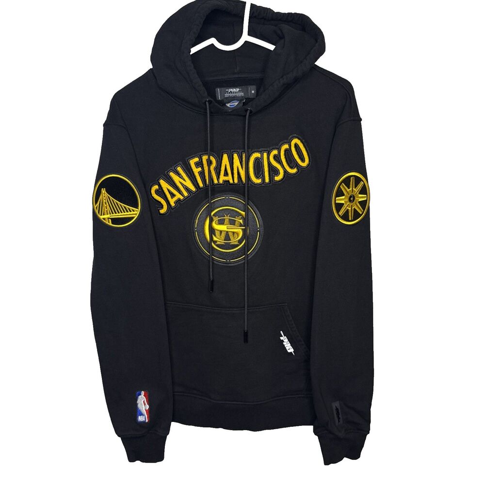 Pro Standard Golden State Warriors Hoodie Mens M Black San Francisco Pullover